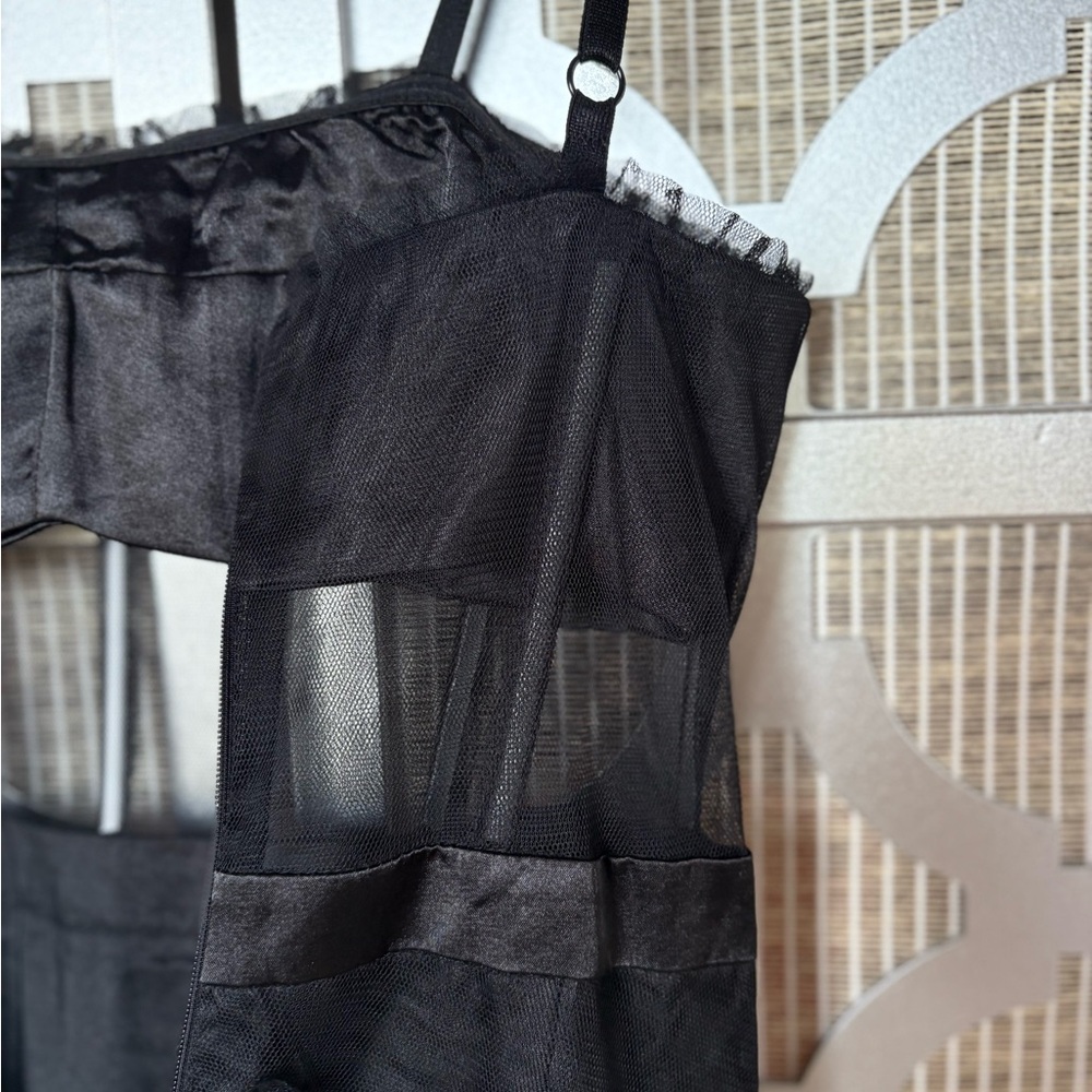 NWT Black Ruffled Tiered Maxi Sundress - Picture 11 of 12